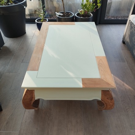 Table basse vert pâle 