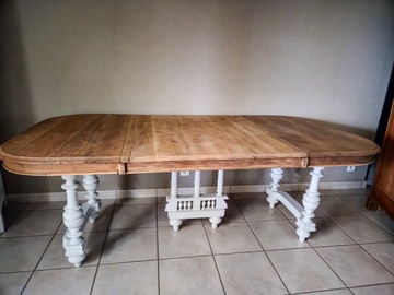 Vente avec paiement en ligne: Table campagnarde Henri II extensible 