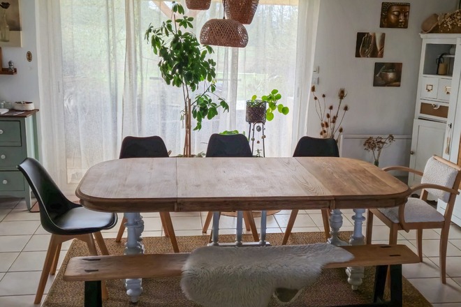 Table campagnarde Henri II extensible 