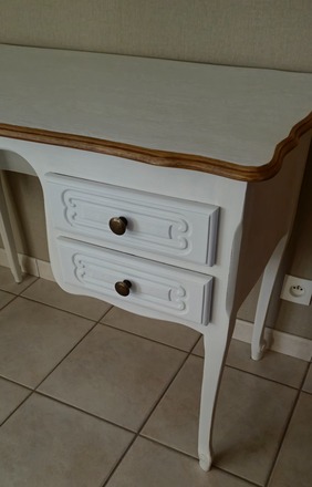 Bureau Louis XV couleur Neige 
