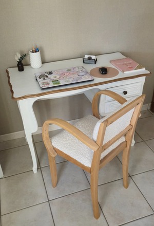 Bureau Louis XV couleur Neige 