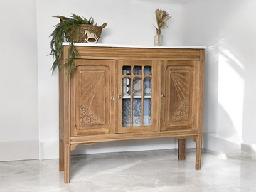 Vente avec paiement en ligne: Enfilade art déco bois et blanc