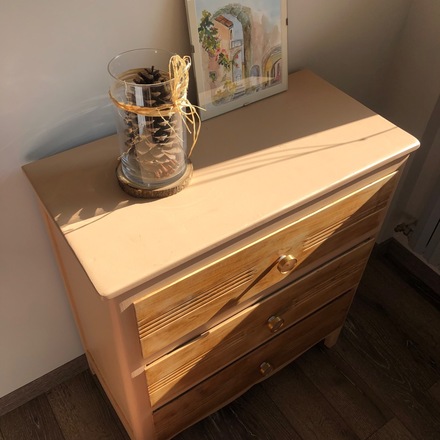 Commode vintage année 50 couleur pêche
