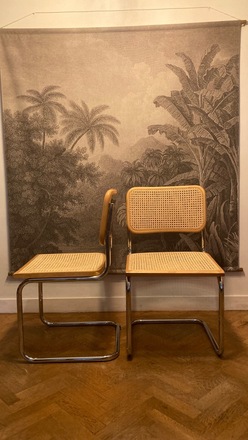 Duo de chaise Breuer restaurées cannage
