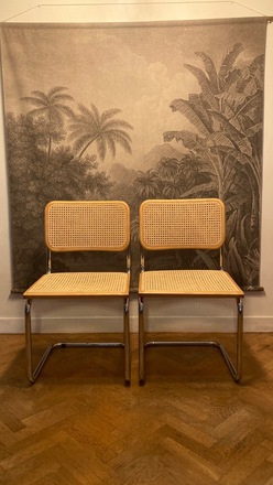 Duo de chaise Breuer restaurées cannage