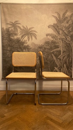 Duo de chaise Breuer restaurées cannage