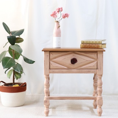 Vente avec paiement en ligne: Chevet shabby érable et nude