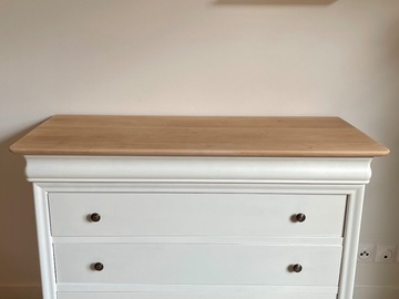 Vente avec paiement en ligne: Commode style Louis Philippe blanc Albâtre