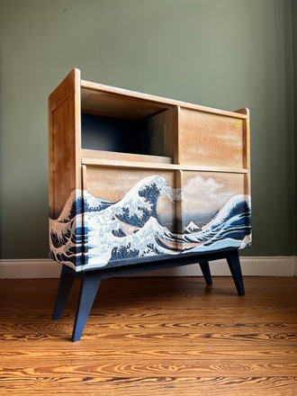 Nami, enfilade vague d’Hokusaï avec portes coulissantes