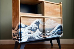 Vente avec paiement en ligne: Nami, enfilade vague d’Hokusaï avec portes coulissantes