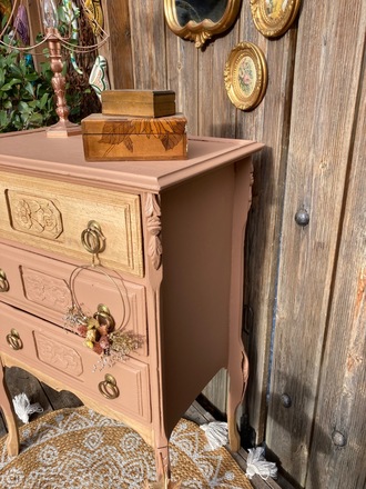 Chiffonnier/commode art déco bohème terracotta 