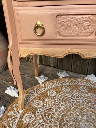 Chiffonnier/commode art déco bohème terracotta 