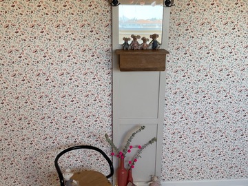 Vente avec paiement en ligne: Porte-manteaux vintage, meuble entrée avec miroir et patères