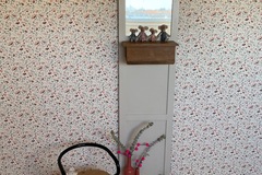 Vente avec paiement en ligne: Porte-manteaux vintage, meuble entrée avec miroir et patères