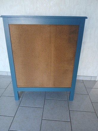 buffet 2 portes, un tiroir bleu canard 