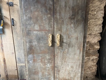 Vente avec paiement en ligne: Armoire de cuisine métal vintage années 60