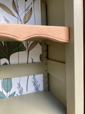 Bibliothèque merisier kaki/ feuilles (bibus XL)