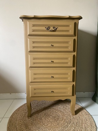 Chiffonnier 5 tiroirs couleur Bronze