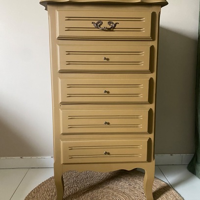 Vente avec paiement en ligne: Chiffonnier 5 tiroirs couleur Bronze