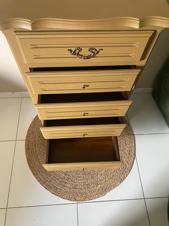 Chiffonnier 5 tiroirs couleur Bronze