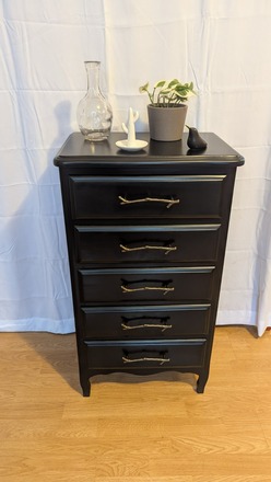 Chiffonnier noir thème chiens