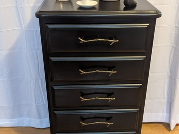 Vente avec paiement en ligne: Chiffonnier noir thème chiens