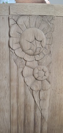  Bureau Raynal art déco chêne massif et marbre