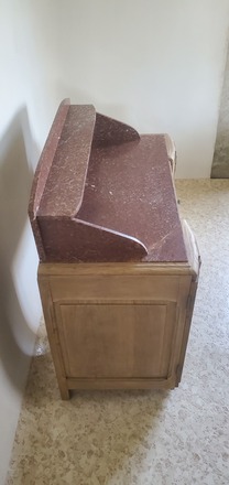  Bureau Raynal art déco chêne massif et marbre