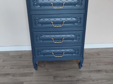 Vente avec paiement en ligne: Chiffonier 5 Tiroirs bleu marine