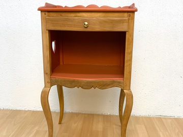 Vente avec paiement en ligne: Chevet cœur terracotta et bois