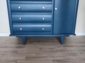 Vente avec paiement en ligne: Buffet bleu marine satiné  