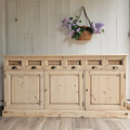 Vente avec paiement en ligne: Buffet comptoir en bois clair patiné