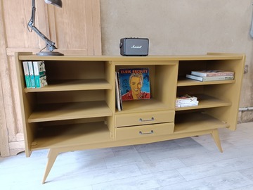 Vente avec paiement en ligne: Enfilade 60's brun doré