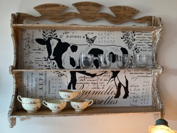Vente avec paiement en ligne: Étagère murale vache