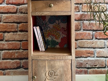 Vente avec paiement en ligne: Chevet haut art déco bois intérieur rouge