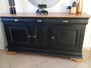 Vente avec paiement en ligne: Enfilade louis Philippe dark et merisier 