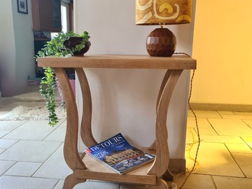 Vente avec paiement en ligne: Console art déco châtaignier massif