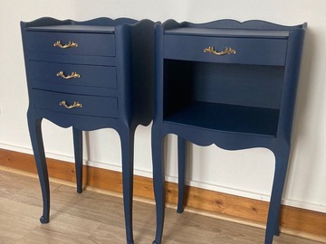 Vente avec paiement en ligne: Paire de chevets bleu nuit