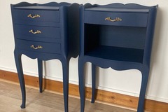 Vente avec paiement en ligne: Paire de chevets bleu nuit