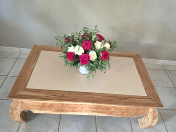 Vente avec paiement en ligne: Table basse en bois de manguier 