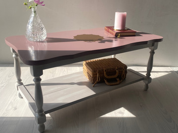 Vente avec paiement en ligne: Table basse vintage rustique et romantique