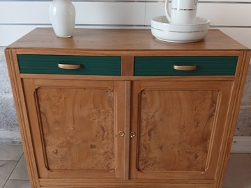 Vente avec paiement en ligne: Buffet en loupe d'orme vert profond