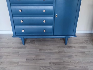 Vente avec paiement en ligne: Buffet vintage bleu marine 