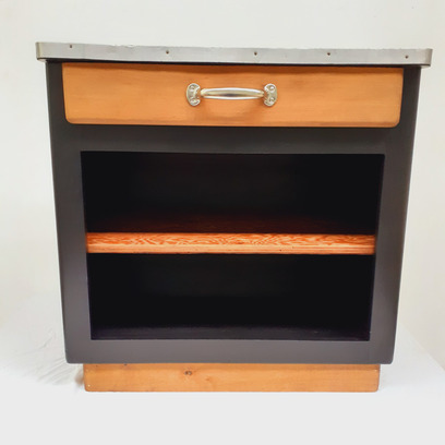 Vente avec paiement en ligne: Meuble Mado vintage noir industriel zinc