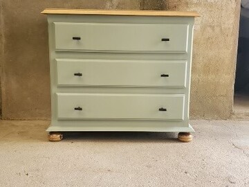Vente avec paiement en ligne: Commode vert amande pastel