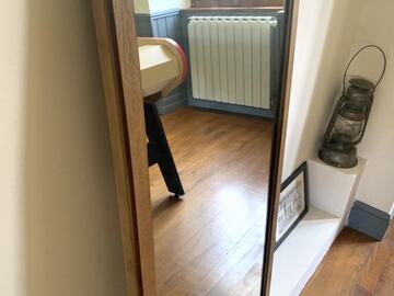 Vente avec paiement en ligne: Grand miroir antique avec cadre en bois massif