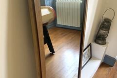 Vente avec paiement en ligne: Grand miroir antique avec cadre en bois massif