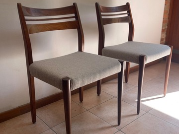 Vente avec paiement en ligne: Paire de chaises vintage esprit scandinave
