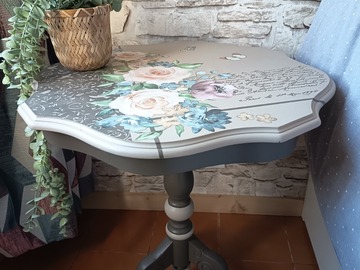 Vente avec paiement en ligne: Guéridon élégance faune et beige