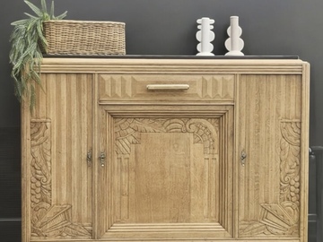Vente avec paiement en ligne: Buffet art déco en chêne 